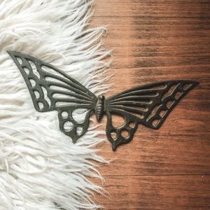 Vintage Wrought Iron Butterfly Wall Decor